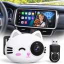 2-in-1 Baby Car Camera&Wireless CarPlay Adapter,1080P Car Seat Baby Monitor