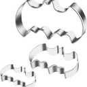 3 x 3 Pack Cookie Cutters Set Stainless Steel Bat Shape Halloween Biscuit Cookie Cutter