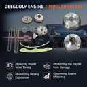 23121-25060 Engine Timing Chain Kit with 2PCS Intake & Exhaust VVT Gear Sprocket Fit for Genesis Coupe Santa Fe Sonata Tucson 2.4L DOHC G4KC Engine Replace#243702G000, 243702G600