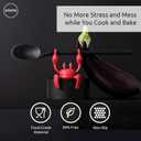OTOTO Red The Crab Silicone Utensil Rest - Kitchen Gifts, Silicone Spoon Rest - Heat-Resistant Kitchen - Steam Releaser, Chopstick Rests & Holders