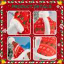 Christmas Mrs. Claus Goose Outfit Dresses Clothes for 23" High Cement or Plastic Porch Goose Christmas Costume for Yard Garden Lawn Patio Outdoor Decor, Red