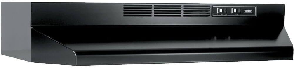 Broan-NuTone 413023 Ductless Range Hood Insert with Light, Exhaust Fan for Under Cabinet, 30-Inch, Black