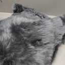 LLB Genuine Sheepskin Area Rug Wool Rug Fur Carpet Fluffy Shaggy Fur Rug for Living Room Kids Bedroom Real Sheepskin Throw Lambskin Rugs Sofa Mat Chair Seat Covers (Carbon Gray, 2 x 6 ft Sheepskin)