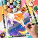 30 Colors Acrylic Paint Markers, Dual Tip Acrylic Paint Pens with Fine Tip and Brush Tip for Rock Painting, Ceramic, Wood, Plastic, Calligraphy, Scrapbooking, Brush Lettering, Card Making, DIY Crafts