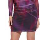 GUESS Women's Long Sleeve Shelly Dress (12, Opening Act Print)