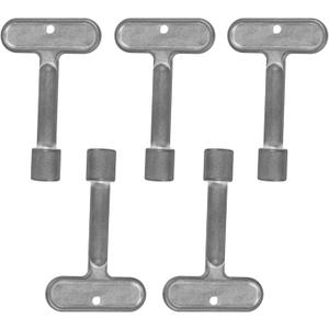 3/8'' Water Key for Zurn Hydrant Key P1300-PART-13-KEY, Square Socket Water Spigot Shut-Off Tool for Wall Hydrant Faucets, Outdoor Hose Valves, and Garden Valves -Silver -5 Pcs