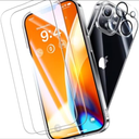 Pack Of 2 Opxyl Diamond Clear for iPhone 14 Case with 2X Screen Protector + 2X Camera Lens Protector, [Not Yellowing][Military-Grade Protection] Slim Thin Shockproof Phone Case for iPhone 14, Clear