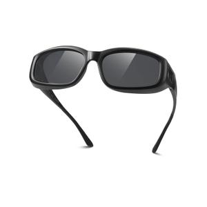2 x Meeloog Polarized Sports Sunglasses Fit Over Glasses for Men Women, Wrap Around UV Protection Shades Driving Cycling Fishing (P1 Silver Frame/Silver Mirrored Lens)
