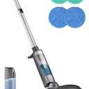 iDOO Cordless Electric Mop, Rechargeable Spin Mop with Water Spray & LED Headlight, Quiet Self Propelled Floor Cleaner, Washable Pads, Lightweight Floor Scrubber for All Floors
