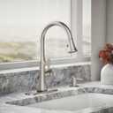 Kohler R28706-SD-VS Kaori Single Handle Kitchen Faucet with Pull Down Sprayer and Soap Dispenser, Vibrant Stainless