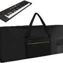 EKDJKK 61 Keys Electric Piano Keyboard Gig Bag, Portable Electric Piano Keyboard Case, 61 Note Keyboard Bag, Piano Padded Case with Shoulder Strap and Storage Pocket, 38.6165 (As Picture Show)