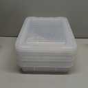 Citylife 3 PCS Plastic Storage Bins with Latching Lids Portable Project Case Clear File Box Stackable Storage Containers for Organizing A4 Paper, Photo, Document, Scrapbook