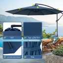 D&ONEHOS 10ft Cantilever Umbrella Replacement Canopy for 8 Ribs, Outdoor Offset Cantilever Umbrella Replacement Top Fit 10FT 8 Ribs, Canopy Top Only