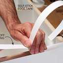 EDGE SUPPLY EASYEDGE White PVC 3/4 Inch X 25 Ft Roll of Edge Banding - Peel and Stick Strong Adhesive, Easy Application - Flexible and Durable Edging for Furniture Restoration, Made in USA