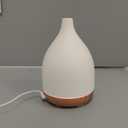 InnoGear Oil Diffuser, 300ML Ceramic Diffuser for Essential Oils Handcrafted Aromatherapy Diffuser Ultrasonic Cool Mist Humidifier with 4 Timers Waterless Auto Off for Room Office, White (Large)