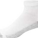 Hanes Men's Double Tough Socks, Crew and Ankle Moisturing Wicking Socks, Black & White, Multi-Packs (Gray)
