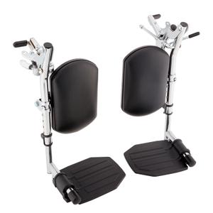 The Aftermarket Group Wheelchair Legrest Assembly, Hemi Spacing, Black Vinyl Calfpad, Black Aluminum Footplate, 1 Pair, TAG2750412P