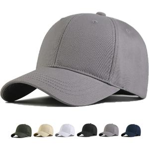 Oversize Baseball Cap XXL Big Head Hats for Men Large Head Hats Dad Hat Adjustable 23.6"-26.8" (Gray, XL)