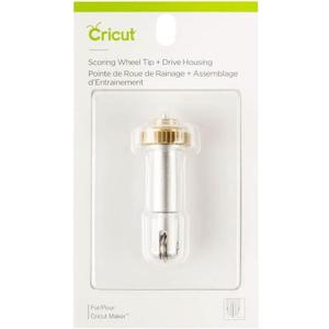 Cricut Scoring Wheel Tip + QuickSwap Drive Housing, Patented Wheel Design, Up to 10X More Pressure, Crisp Creases on Basic Materials, for DIY Crafts, Compatible with Cricut Maker Family Only