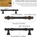Amerdeco 10 Pack Oil Rubbed Bronze Cabinet Pulls 3.75 Inch(96mm) Hole Center Cabinet Hardware Kitchen Cabinet Handles for Bathroom Drawer Pulls Dresser Pulls ZH0014