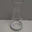 Bedside Night Water Carafe Set with Tumbler Glass, Clear Nightstand Carafe with Silicone Coaster for Bedroom and Guest Room, Glass Mouthwash Decanter for Bathroom (22 OZ)