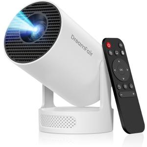 Mini Projector with WiFi and Bluetooth, 4K 1080P 170 ANS, Auto Keystone Correction, 210 Rotatable Portable Projector, 25"-110" Screen Video Projector for Smartphone/Laptop/PC HY300Ultra