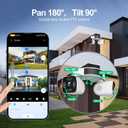 Dual Lens Outdoor Cameras 2.5K/5MP House Cameras Wired Plug-in | Wireless WiFi Camera with Audio and Video,PTZ,Auto Tracking,7/24 Recording,Color Night Vision,Cloud & SD Card Storage.