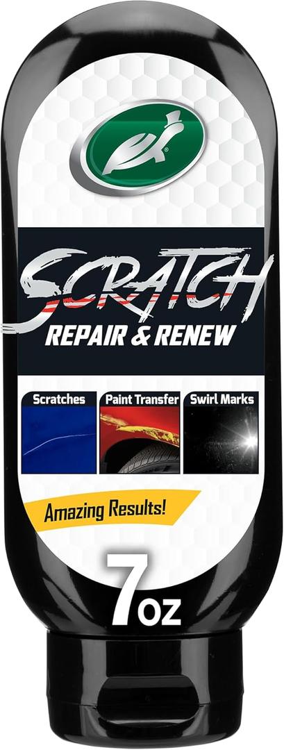 Turtle Wax Scratch Repair and Renew, Car Scratch Remover, Tackles Swirl Marks, Paint Transfer, Headlight Oxidation, Water Spot Remover for Cars, Safe for All Paint Colors, 7oz (Pack of 1)