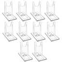 Bonsicoky 10 Pack Adjustable Clear Acrylic Book Display Stands - Mini Easel Holders for Home Office Decor and Festive Displays - Perfect for Home or Office
