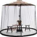 9/10 FT Mosquito Net For Patio Umbrella Outdoors Screen Polyester Hanging Tent(Mosquito Net Only)