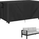 Kingling Outdoor Bench Cover for 3-Seat Aluminum Sofa, Patio Sofa Covers Waterproof for Outdoor Seating Loveseat Covers Heavy Duty Couch Cover-73 W x 26" D x 25" H Inch(Black)