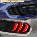 Danti Tail Light Cover for Ford Mustang 2018 2019 2020 2021 2022 2023 Taillight Guard Trim Frame Bezels Accessories 6pcs (Smoked Black)