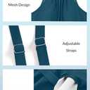 Yonique Tankini Swimsuits with Shorts - Tummy Control Two Piece Blouson Bathing Suits High Neck Swimwear (Blue, XL)