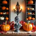 Halloween Character Decoration Sculpture, Vintage Simple Art,Decorations Applicable Home,Living Room,Bedroom,Office Desk Table Indoor,Halloween Party Decorations Statue (10inch, Ms.)