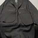 Allegra K Women's 2 Piece Suit Skirt Set Business Casual Outfits Long Sleeve Blazer and Pencil Skirt, Small, Black