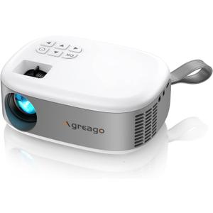 15000 Lumens Outdoor Movie Projector - Native 1080P HD Portable Projector with WiFi 6/Bluetooth 5.2, Compatible with iPhone, Android, Fire Stick, PS5, Xbox(USB-C Cable) 15 Keystone (White Gray)