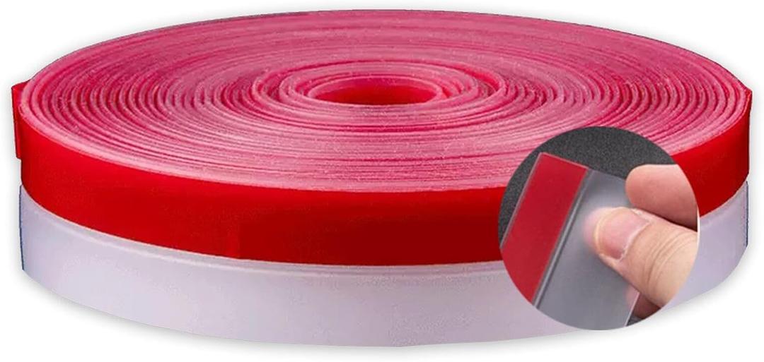 Weather Stripping Door Seal, Silicone Strips for Door, Window, Transparent 33 Feet Long (1 inch(W) x 33 ft(L))