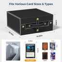 Budding Joy Card Storage Box for Trading Cards 1800+ with Small Case, MTG Commander Deck Box with Portable Handle, Magnetic Deck Case Fit for Top Loader TCG, PTCG, Magic, Sports Cards, Black Grey (3 Rows)