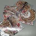 5 Pcs Cherry Cheetah Decorations Cherry Cheetah Party Banner Red Leopard Bow Print Garland Birthday Backdrop Bachelorette Animal Print Party Supplies