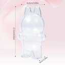 2 x Protective Case for LABUBU, Clear Display Case with Keychain, (Doll Excluded, 1PCS Style A Standing)