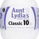 Aunt Lydia's Classic Crochet Thread Size 10 Jumbo - White