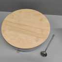 Large Glass Salad Bowl 2.43 Quart Trifle Glass Mixing Bowl with Bamboo Lid and Stainless Steel Spoon for Food Prep, Storage, Baking, Mixing and Cooking