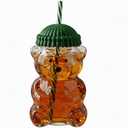 Glass Bear Cup,Bear Cup with Straw, 500ml Reusable Bear Glass Tumbler with Lid for Iced Coffee, Milk Tea, and Cocktails, Dishwasher Safe(Green)