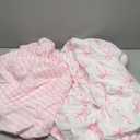 Peryiter 2 Pack Crib Sheets for Girls Boys Coquette Bed Sheet Set Fitted 52'' x 28" for Standard Crib Mattress Stretchable Soft Toddler Aesthetic Nursery Decor (Bow,Pink)