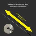 Heavy Duty 4-in-1 Telescoping Magnetic Pickup Tool Set  Flexible Claw Grabber, 16LB Magnet Stick, 2LB Pocket Magnet Pen, 360 Inspection Mirror for Mechanics and DIY