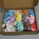 Valentines Gift Cards for Kids, 24 Packs Valentines Plush Bears Toy Stuffed Animal Plush Toys for Kids Girls Boys Valentines Classroom School Exchange Prize Party Favors Gifts