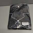 Men's Silky Satin Pajama Sets Mens Sleepwear Big and Tall Pajamas for Men Loungewear Summer Pjs Lounge Set M-5XL (Black, XXL)