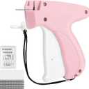 Stitch Gun for Clothes Quick Clothing Fixer & Tagging Gun with 6 Needles & 1000 Black+1000 White Fasteners, Handheld Sewing Tool for Instant Repairs, Quilting, Retail Price Tags No Thread Needed Pink