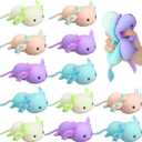 Meooeck 12 Pcs Stress Relief Cute and Fun Animal Toys for Birthday Party Christmas Stocking Stuffer Supplies Favors and Decorations Ideal for Boys and Girls Autism (Multicolor, Axolotl)