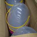Suzile 18 Pcs Giant Easter Eggs 10 Inch Jumbo Fillable Eggs Shaped Baskets with Handles Plastic Extra Large Easter Containers Stands Upright for Holiday Hunt Decoration